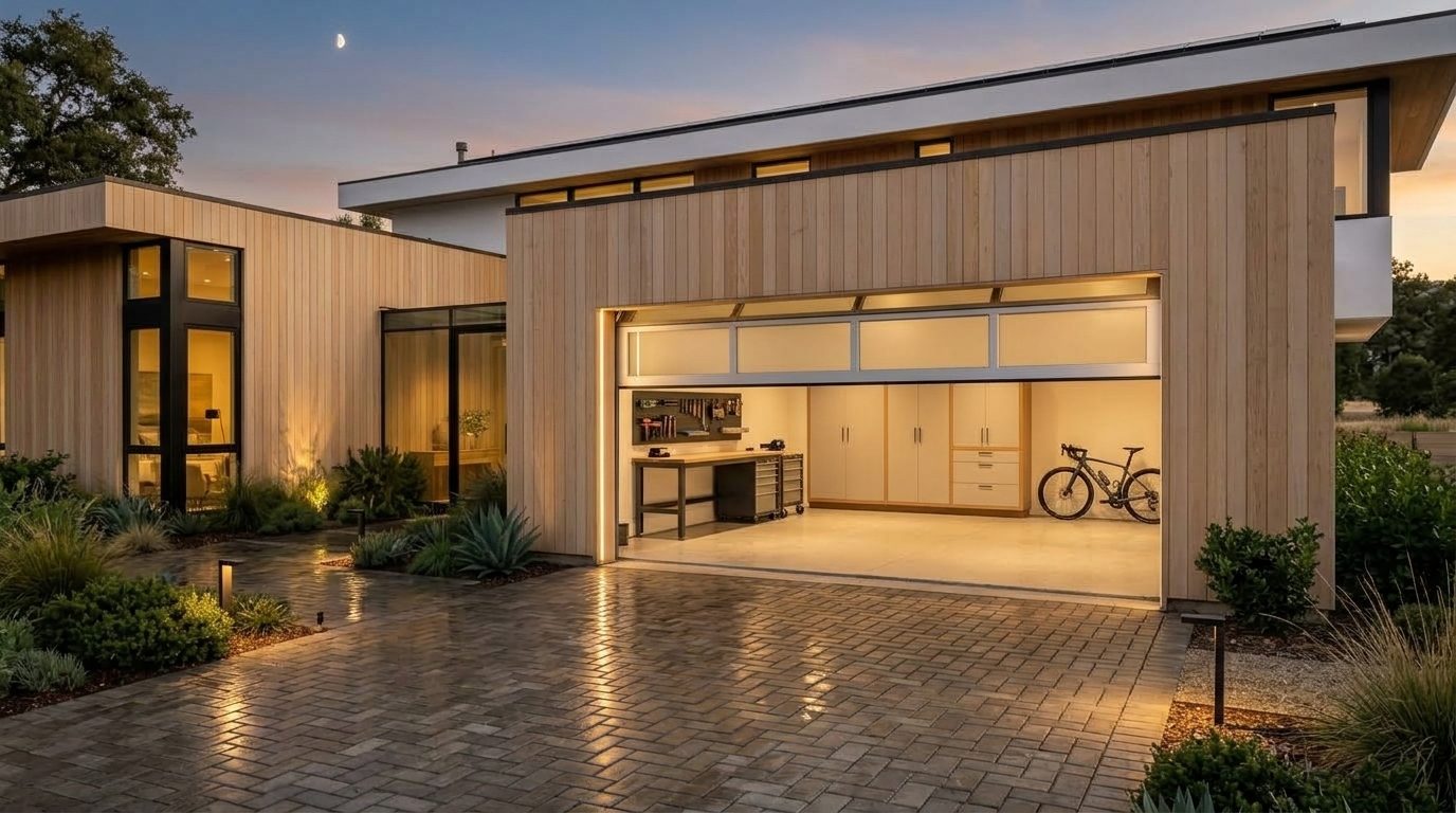 O Neill Garage Door Repairs Garage Door Gliding Open Revealing Warm Illuminated Interior